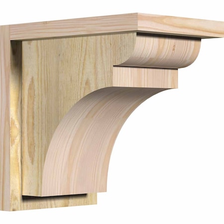 Ekena Millwork Yorktown Rough Sawn Corbel w/Backplate, Douglas Fir, 8"W x 12"D x 12"H COR08X12X12YOR01RDF